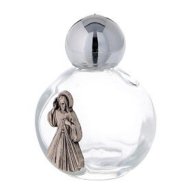 Holy water bottle 15 ml in glass with Divine Mercy (50 pcs pk)