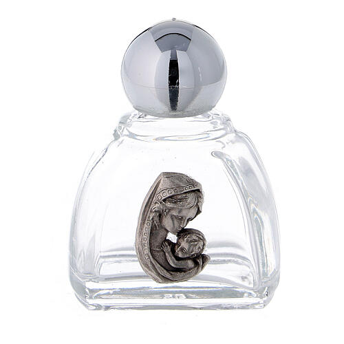 Holy water bottle 12 ml in glass with Madonna and Child (50 pcs pack) 1