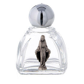 12 ml holy water glass bottle with silver metallic plastic cap Immaculate Virgin Mary (50-PIECE PACK)