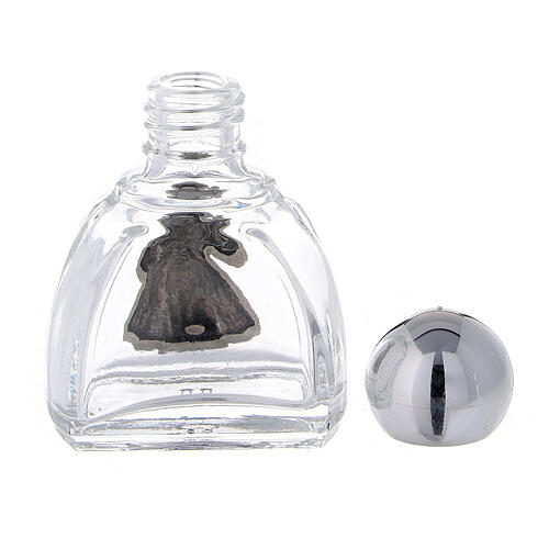 12 ml holy water glass bottle with silver metallic plastic cap Merciful Jesus (50-PIECE PACK) 3
