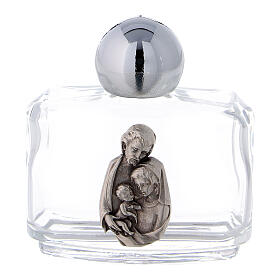 Glass holy water bottle 15 ml in glass with Holy Family (50 pcs pack)