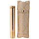 Aspersorio latón dorado 24k 14 cm estuche raso dorado s2