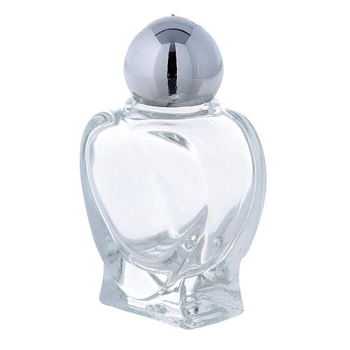 Buteleczka na wodę święconą kształt serca 10 ml (op. 50 sztuk) szkło 2
