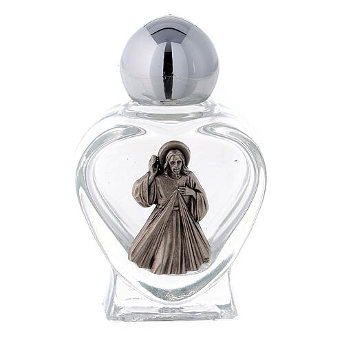 Botella corazón Jesús Misericordioso 10 ml (CAJA 50 PIEZAS) vidrio 1