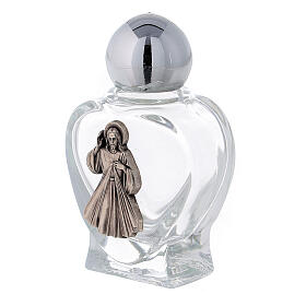 Buteleczka na wodę święconą serce Jezus Miłosierny 10 ml (op. 50 sztuk) szkło