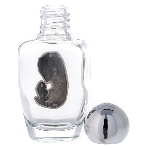 Botella agua bendita Virgen y Niño 30 ml (50 PIEZAS) vidrio 3