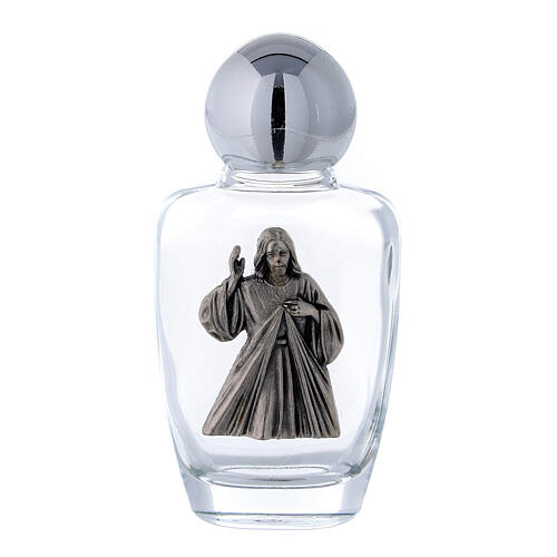 Frasco água benta vidro arredondado Cristo Misericordioso 30 ml 50 peças 1