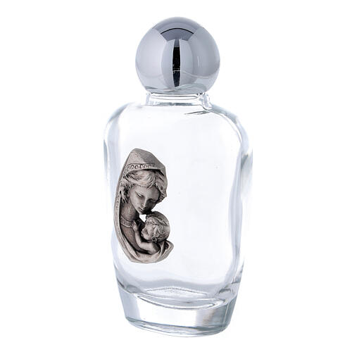 Bottiglietta acquasanta Madonna con bambino 50 ml (50 PZ) vetro 2