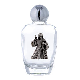 Flacon arrondi eau bénite Christ Miséricordieux 50 ml (50 pcs) verre