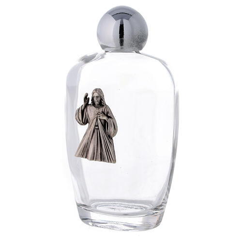 Flacon arrondi eau bénite Christ Miséricordieux 100 ml (25 pcs) verre 2