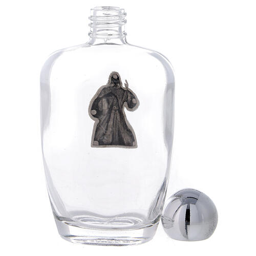Flacon arrondi eau bénite Christ Miséricordieux 100 ml (25 pcs) verre 3