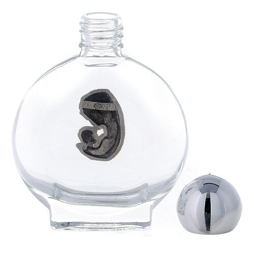 15 ml Holy water bottle with Mary and Child in glass (50 pcs pk) 3