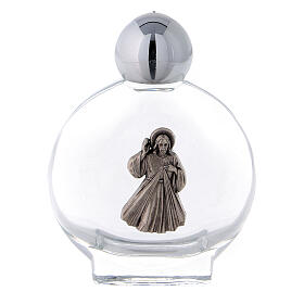 15 ml Holy water bottle with Merciful Jesus in glass (50 pcs pk)