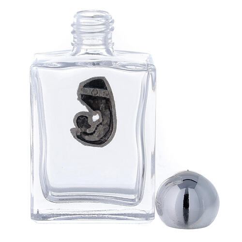 15 ml holy water bottle Mary and Child Jesus (50 pcs pk) in glass 3