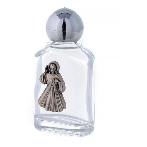 Holy water bottle with Merciful Jesus 10 ml (50-PIECE PACK) in glass 2