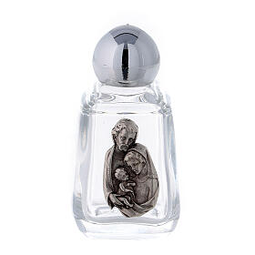 Glass holy water bottle with Holy Family, 15 ml (50 piece pk)