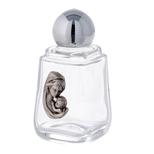 Holy water bottle with Virgin Mary and Baby Jesus 15 ml (50-PIECE PACK) in glass 2