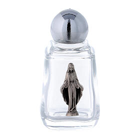 Glass holy water bottle with Mary of Miracles, 15 ml (50 piece pk)