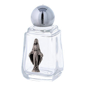 Glass holy water bottle with Mary of Miracles, 15 ml (50 piece pk)