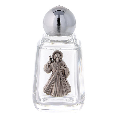 Holy water bottle with Merciful Jesus 15 ml (50-PIECE PACK) in glass 1