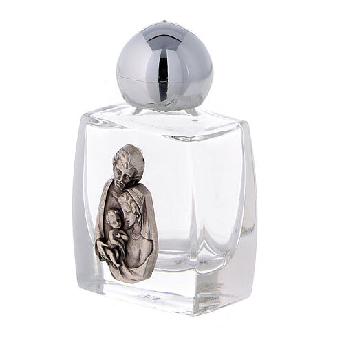 Holy water bottle 10 ml with Holy Family, glass (50 pcs pack) 2