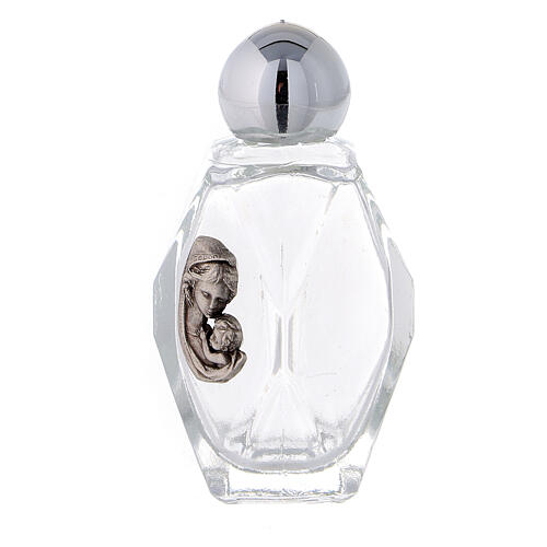 Holy water bottle with Virgin Mary and Baby Jesus 15 ml (50-PIECE PACK) in glass 2