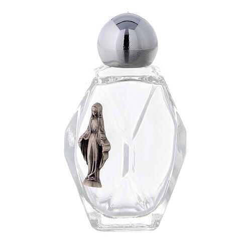 Glass holy water bottle with Mary of Miracles, 15 ml (50 PIECE PACK) 2