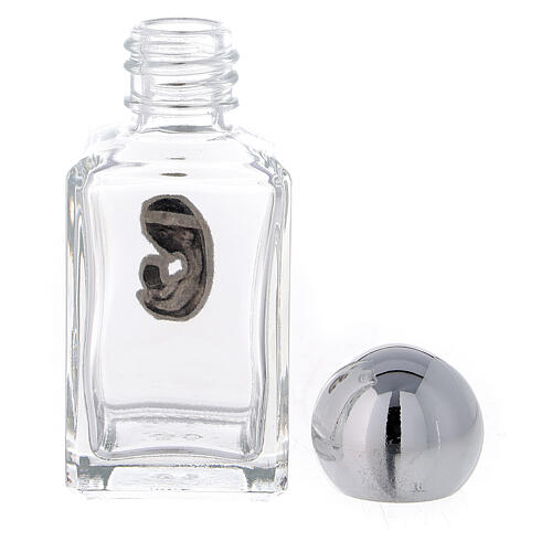 Botella agua bendita 35 ml Virgen y Niño (50 PIEZAS) vidrio 3