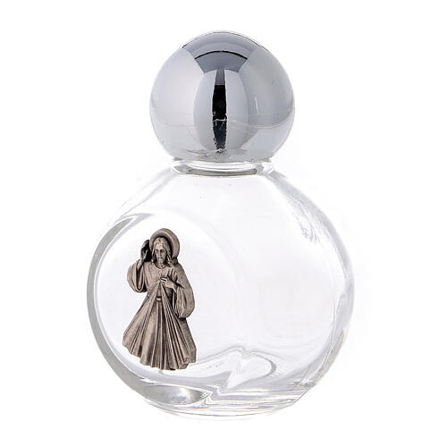Holy water bottle with Merciful Jesus 35 ml in glass (50-PIECE box) 2