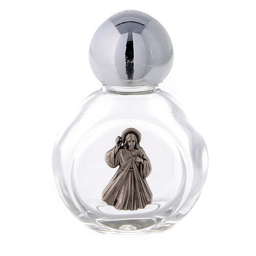 Round holy water bottle with Merciful Jesus 35 ml (50 pcs) glass 1