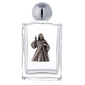 Holy water bottle with Immaculate Merciful Jesus 50 ml in glass (25-PIECE box)