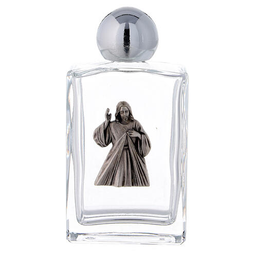 Holy water bottle with Immaculate Merciful Jesus 50 ml in glass (25-PIECE box) 1