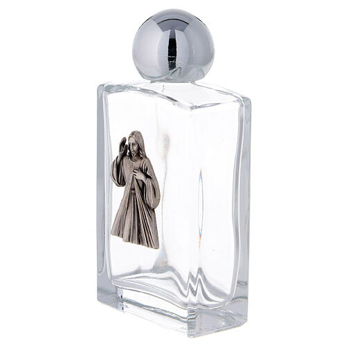 Holy water bottle with Immaculate Merciful Jesus 50 ml in glass (25-PIECE box) 2