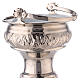 Holy water pot and sprinkler, nickel-plated brass, 30 cm s5