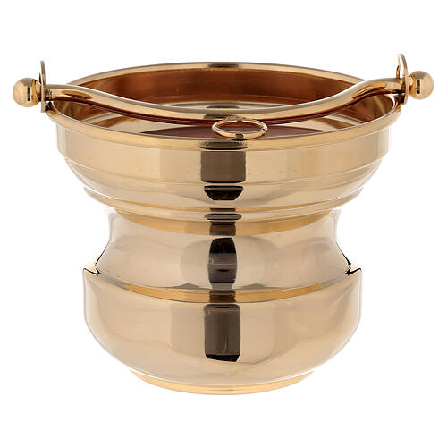 Holy water bucket in golden brass 24K 2