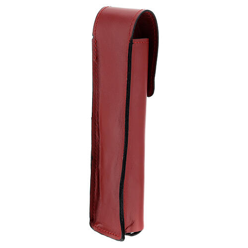 Red leather case for aspergillum 17 cm 2