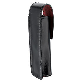 Black leather case for aspergillum 13 cm