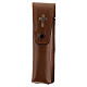 Brown leather case for aspergillum 13 cm s1