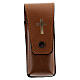 Brown leather 9 cm aspergillum case s1