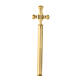 Cross-shaped Holy water sprinkler, golden plated brass, 8 in s1