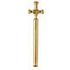 Cross-shaped Holy water sprinkler, golden plated brass, 8 in s6