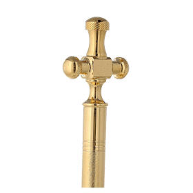 Hissope cruz latão dourado 20 cm