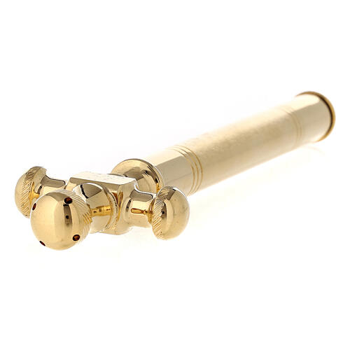 Hissope cruz latão dourado 20 cm 4