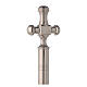 Cross-shaped holy water sprinkler, silver-plated brass, 8 in s2