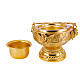 Gothic Holy Water pot, gold plated, d. 6 in s2