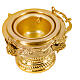 Gothic Holy Water pot, gold plated, d. 6 in s4