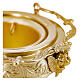 Caldeira gótica para Água Benta acabamento ouro d. 15 cm s3