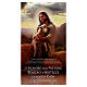 Cartoncino preghiera benedizione famiglie Gesù Buon Pastore 22X12 cm s1