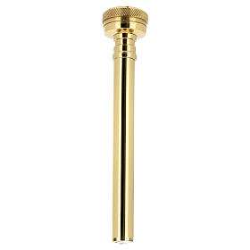 Holy water sprinkler of gold plated brass, 8 in