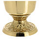 Holy water bucket diameter 12 cm golden brass 24 cm h s2